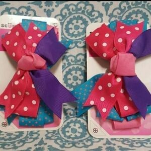 2 count Scunci Girl Hair Clip with Bow